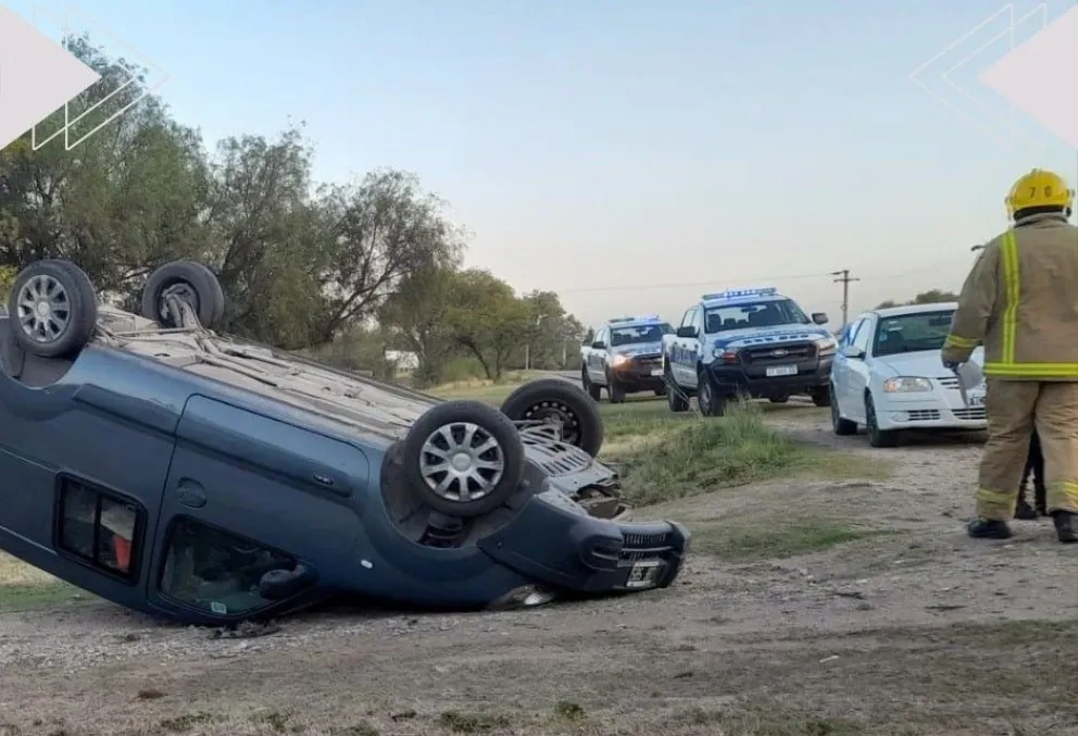 Nuevo vuelco en la Ruta 1, en el acceso a Villa de Merlo