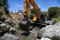 El Gobierno provincial inició una nueva obra hídrica en Villa de Merlo