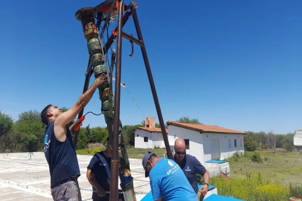 Finalizó la reparación en las estaciones de bombeo de Villa de Merlo