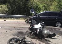 Un motociclista se fracturó una pierna en un choque en Las Rabonas