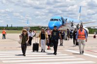 Aterrizó el primer vuelo regular de Aerolíneas Argentinas al Aeropuerto Valle del Conlara