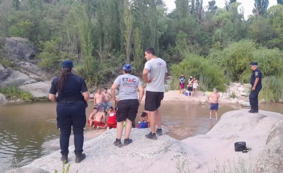 Vecino de Villa de Merlo murió ahogado en el Balneario Los Remansos, en Nono