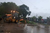Intensa labor de Obras Públicas en Villa Mercedes tras la tormenta