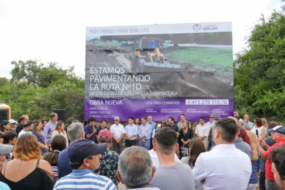Comenzó la pavimentación entre Carpintería y Cerro de Oro