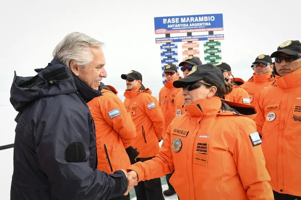 Alberto Fernández, en cadena nacional desde la Antártida