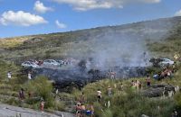 Incendio en Altas Cumbres: apagaron el fuego con el agua de las conservadoras