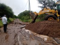 Intensas tareas del Gobierno provincial en Villa de Merlo y la zona para mejor el tránsito en rutas y caminos afectados por las lluvias