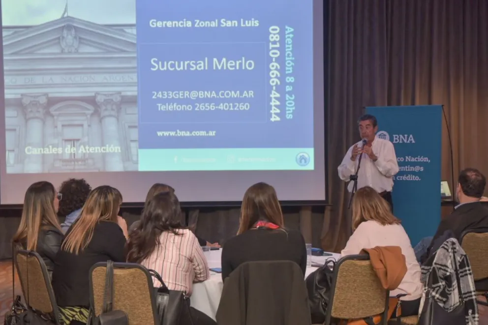 Encuentro en Merlo de directivos del Banco Nación con representantes del sector productivo, comercial y turístico 